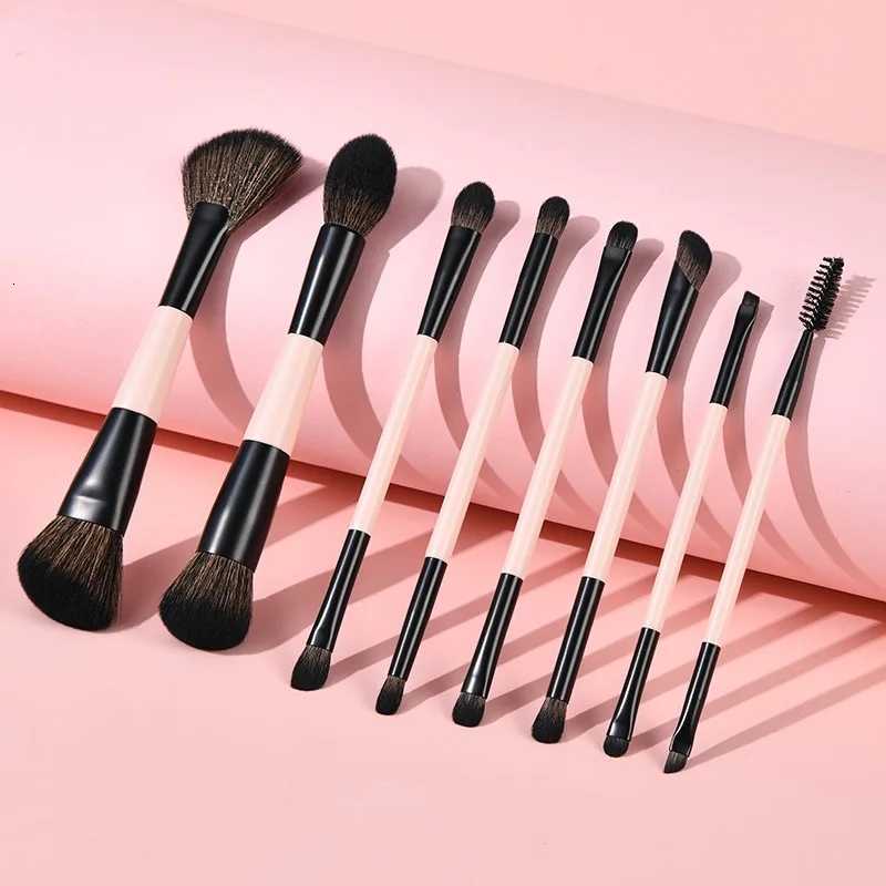 Travel Makeup Brush Set Professional 8Pcs Double-Headed Cosmetic Brushes Foundation Blush Contour KitT251205