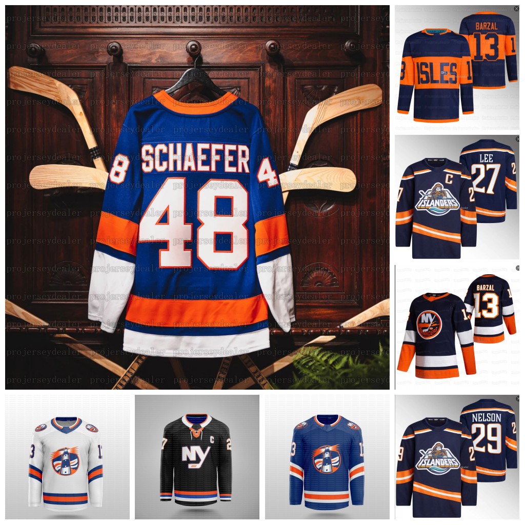48 Matthew Schaefer NY Islander 2025-26 Hockey Jersey Mathew Barzal Bo Horvat Brock Nelson Adam Pelech Ryan Pulock Ilya Sorokin Tristan Matt Martin