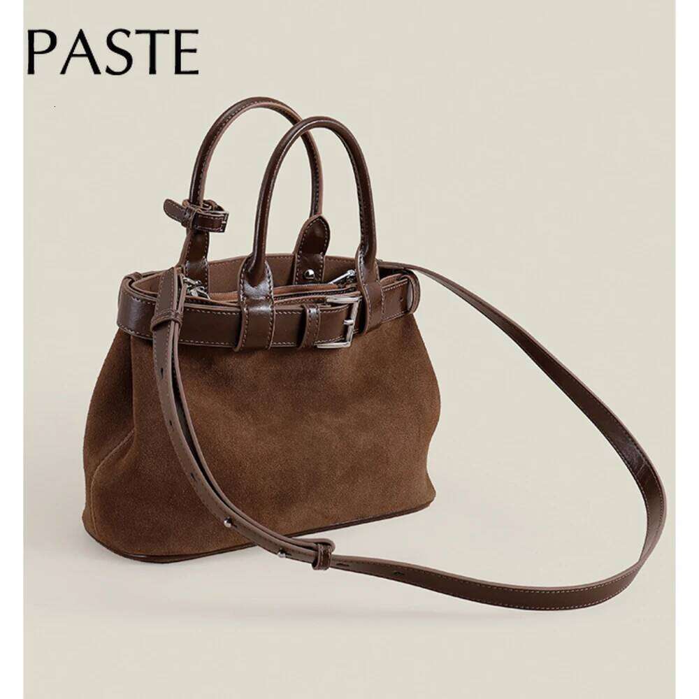 Luxury Bag Designer Shoulder Bags Totes Hobo New Collection Designer Matte Cow Leather Tote High End Cowskin Women Handbag Camel Coffee Color Female B