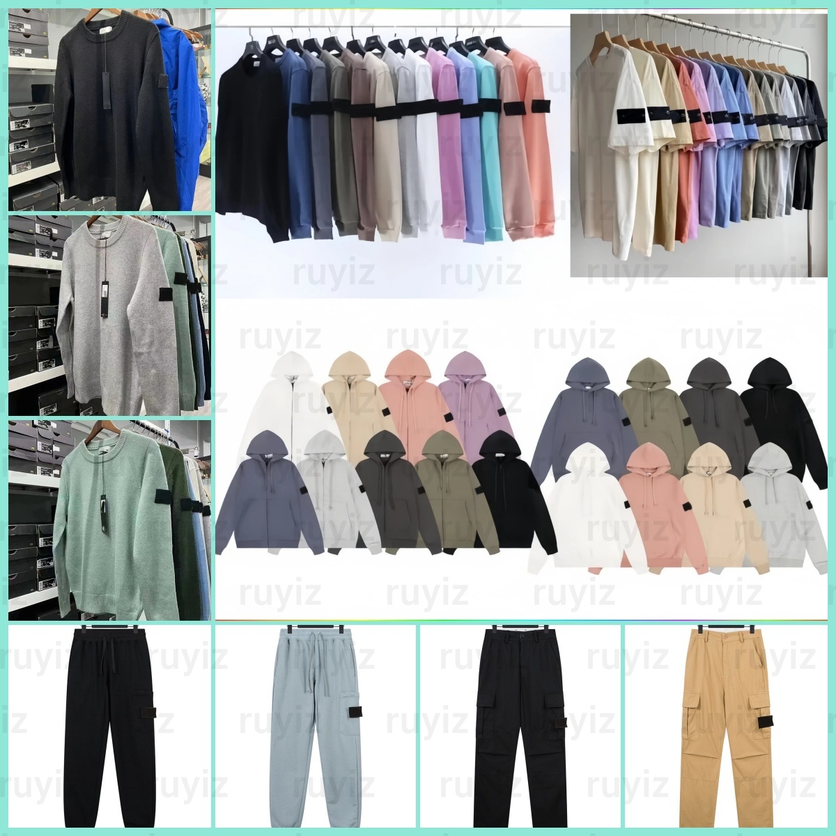 Mens Clothing Sweatshirts Cardigans Hoodies Sweatshirt Designer pants Womens Pullover Hoodie Sleeve Badge Stone Zip Cotton Casual Classic Compass Tops Coat M-2XL