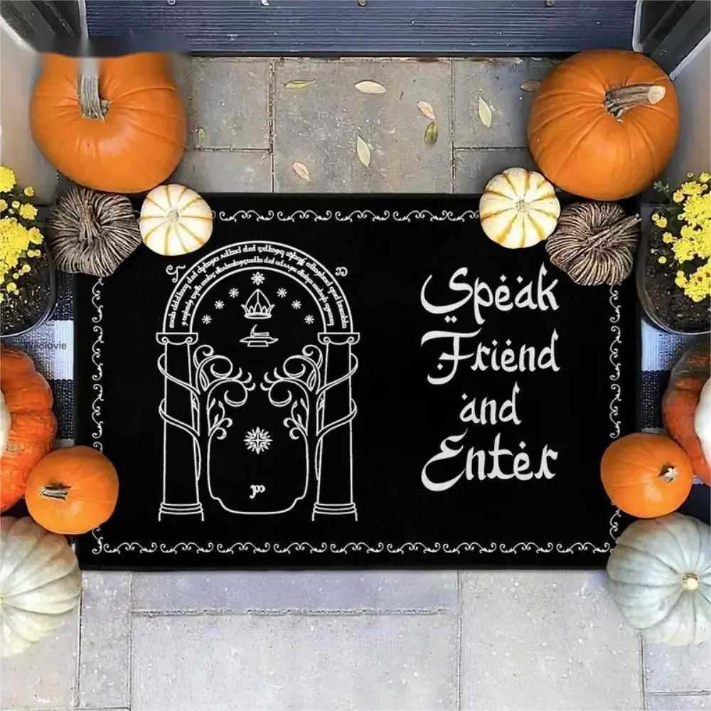 VIKAMA The Lord of the Rings Welcome Friends Doormat Halloween Home Decor Indoor Outdoor Rug RV Camping Mat H251205