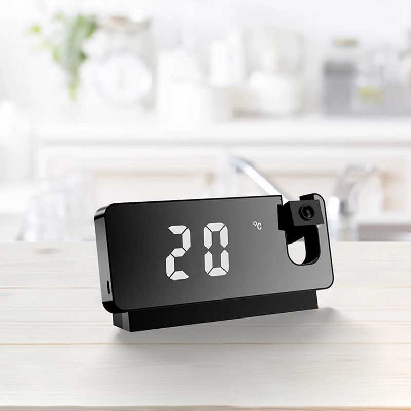 Creative LED Digital Projection Clock Projection Alarm Clock Temperature Display Home Decoration Desktop Clock M251205 - view 3