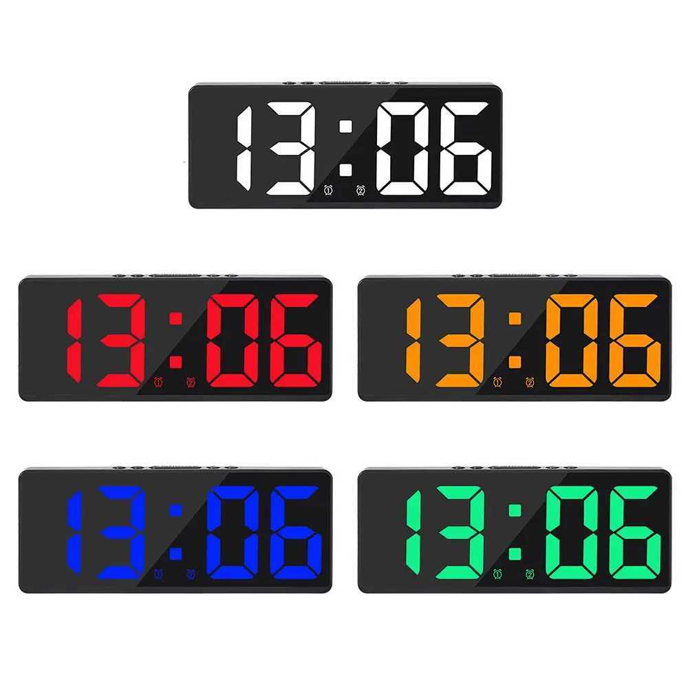 LED Digital Electronic Clock Backlight Large Number Alarm Clock Temperature Calendar Bedside Table Nightlight Home Decoration M251205 - view 5