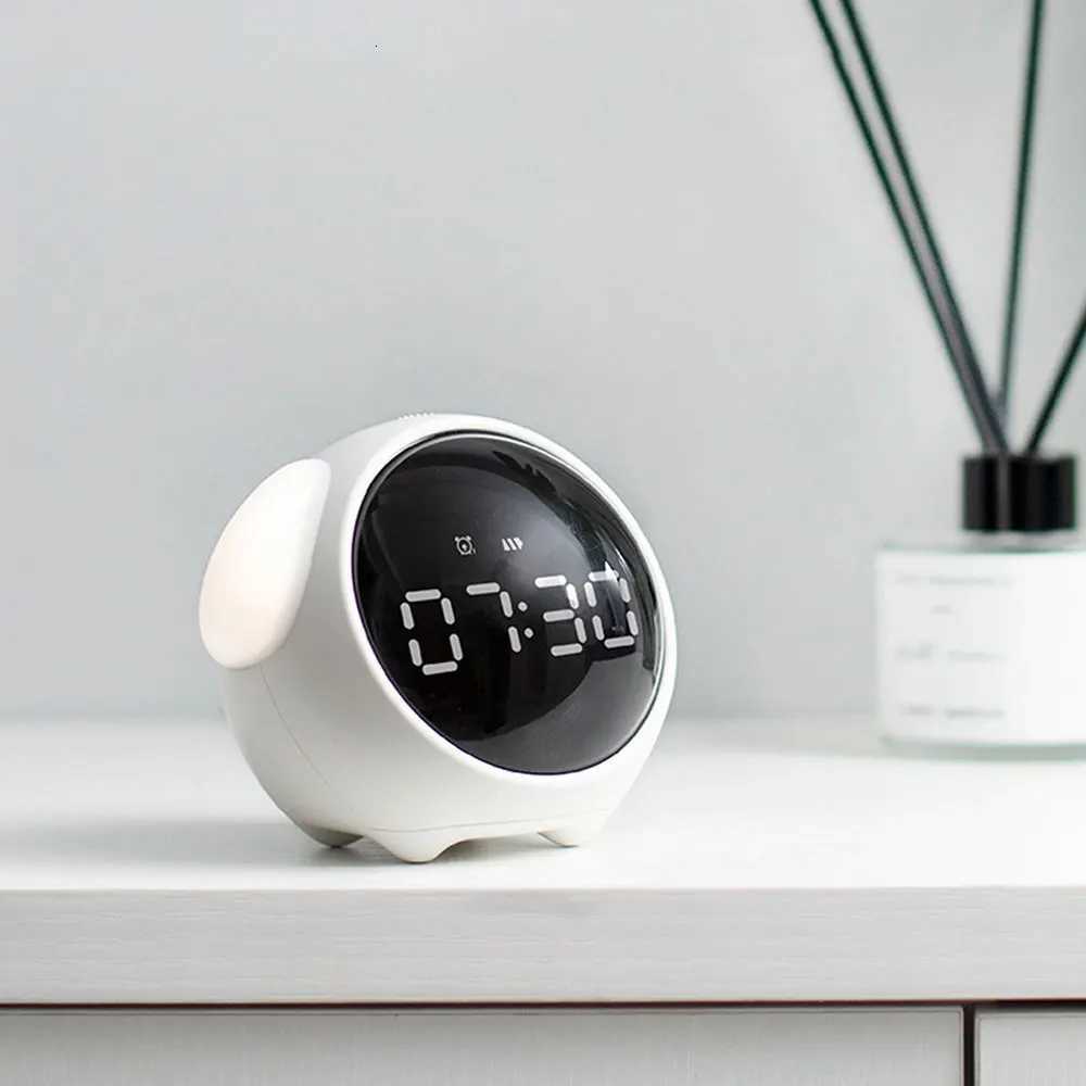 Led Awakening Light Cute Alarm Clock Electronic Watch Desk Digital Moment Bedroom Decoration Table And Accessory Smart Hour M251205 - view 7