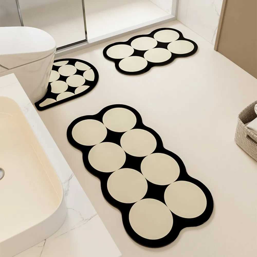 VIKAMA 3pcs Nordic Minimst Polka Dot Carpet Home Decor Super-Absorbent Bathroom Non-Slip Floor Mat Set Dirt-Resistant H251205