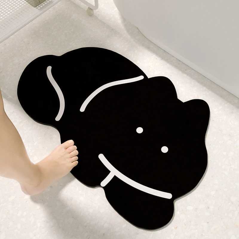Bathroom floor mat made of diatomaceous earth water absorbing and anti slip toilet household bathroom entrance mat H251205