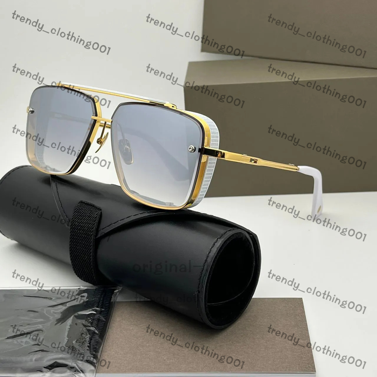 Ditaglass Man Rock Sunglasses Luxury Designer For Men Women Summer M SIX Limited Style Anti-Ultraviolet Retro Plate Metal Full Frame Fashion Glasses Random 770