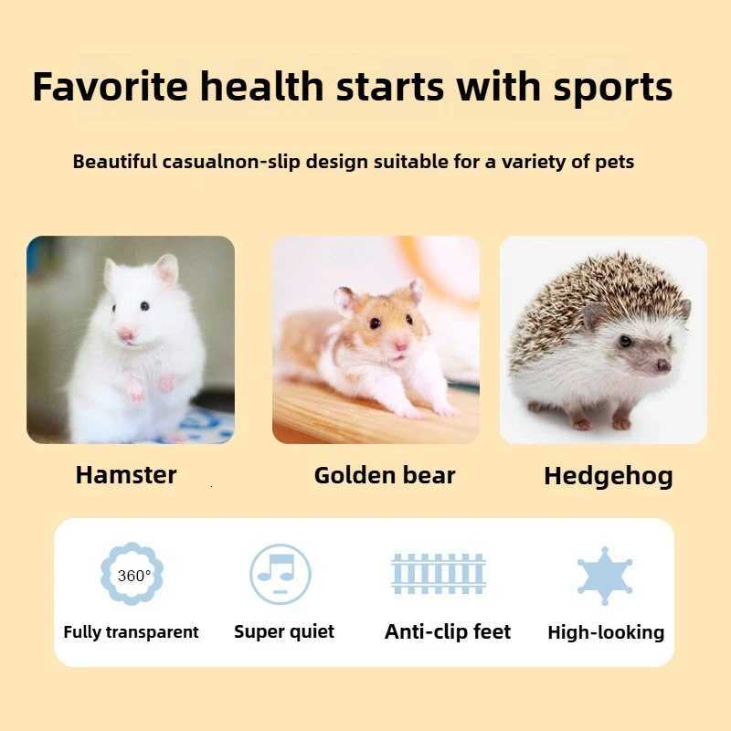 Pet Hamster Running Practice Wheel Mute Flying Saucer Steel Axle Wheel Running Disc Toys Cage Its A Good Choice for Small Pets M251205