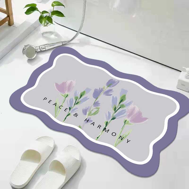 Bathroom floor mat diatom mud non-slip absorbent cushion toilet kitchen foot cushion toilet door toilet carpet H251205