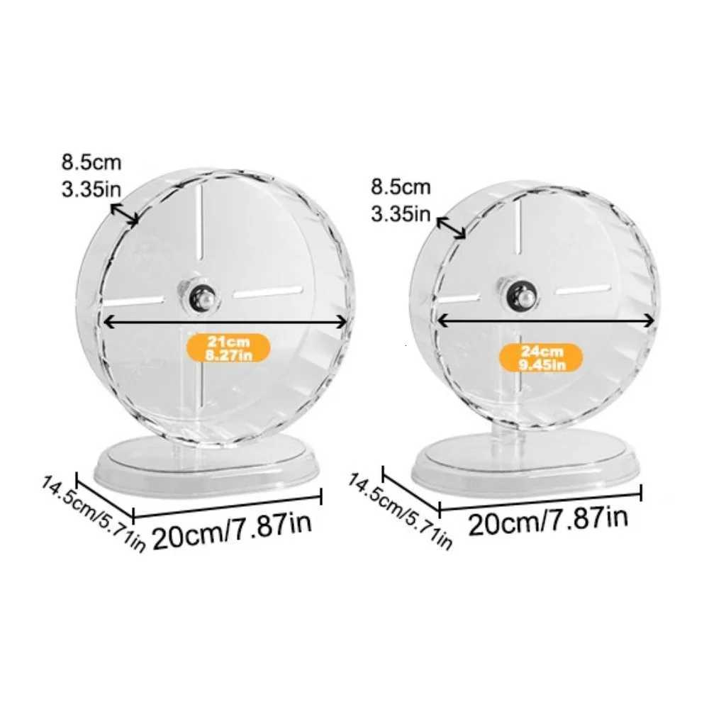 Silent Bracket Hamster Running Wheel High-quality Stand Toy Roller Golden Hamster Exercise Wheel Rotatory Clear M251205