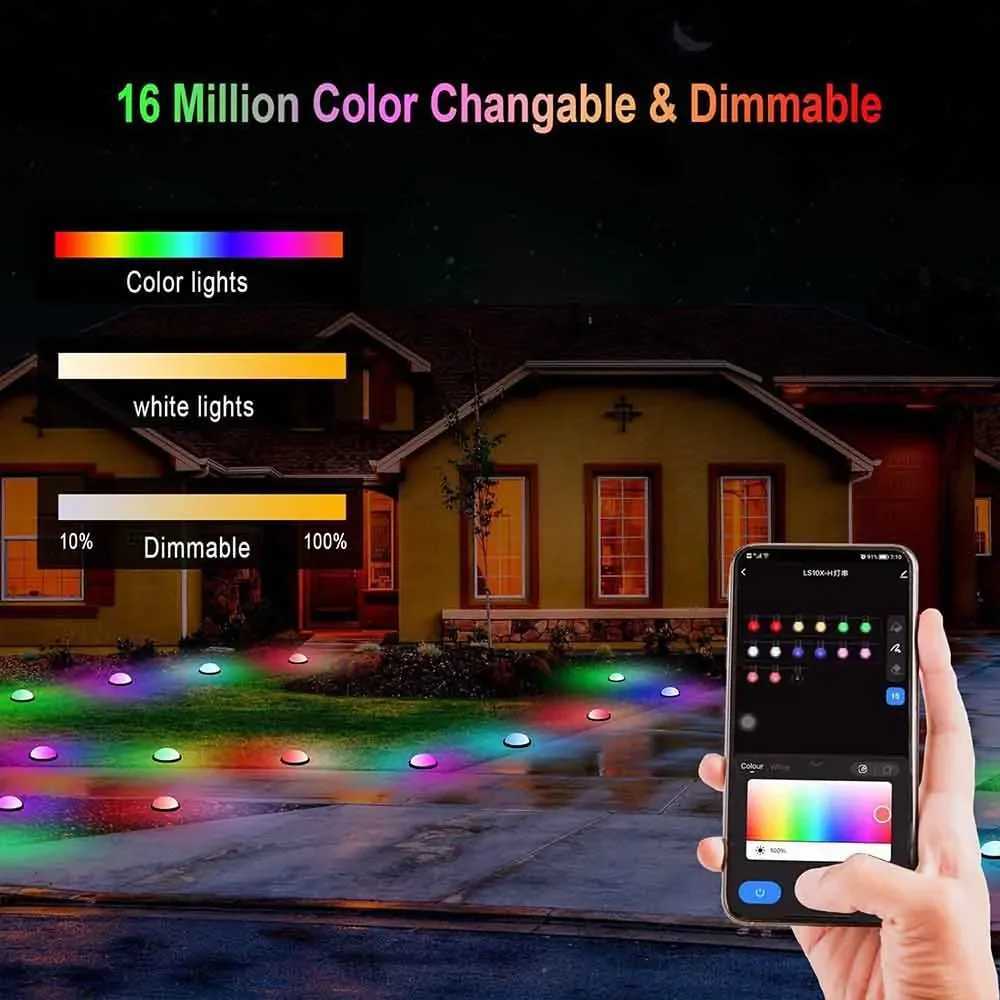USB Tuya Wifi 10M 20 Bulbs Magic Color RGB LED Light String Voice APP Control for Outdoor Ground Garden Lawn Christmas Decor Z251205