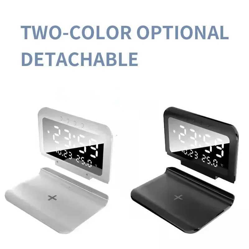 Wireless Charger Pad Stand with Alarm Clock Thermometer for Fast Charging Station M251205 - view 7
