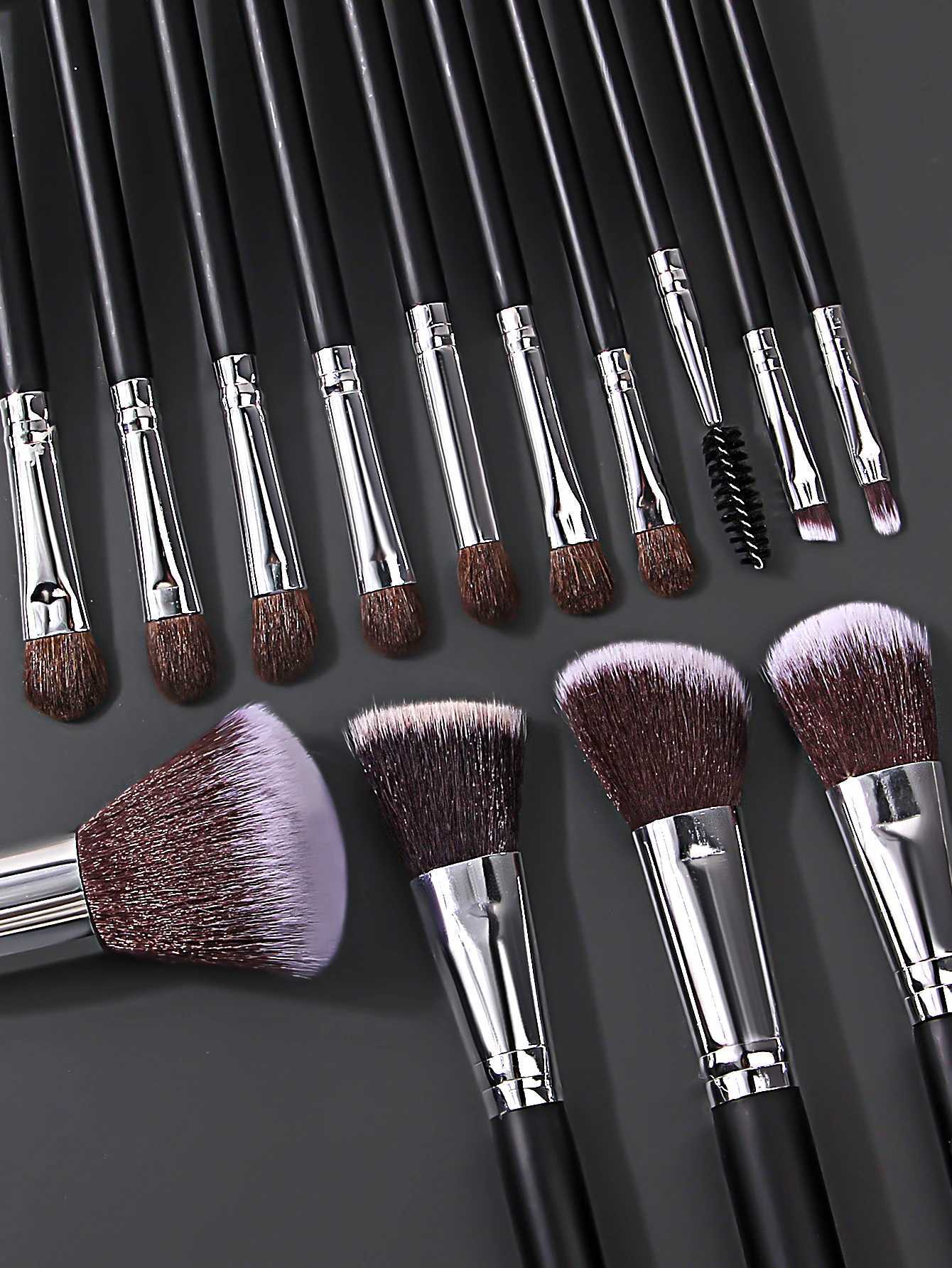 4/14/18PCS High-end makeup brush set loose powder brush blush brush facial brush set non-clog powder puff setT251205