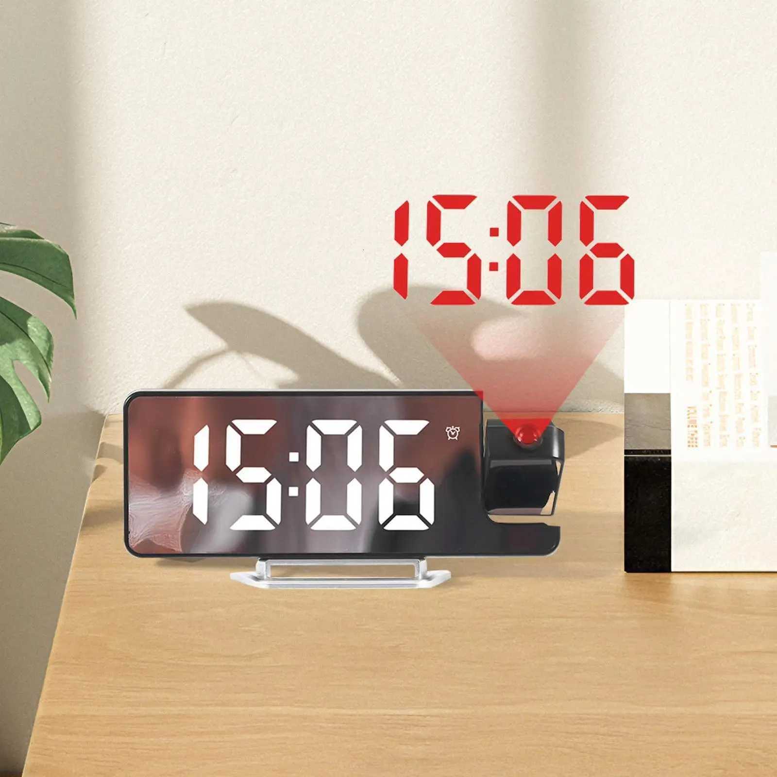 Projection Alarm Clock Multifunction Intelligent Luminous Clock Bedroom Large Screen Digital Clock Celling Projector M251205 - view 3