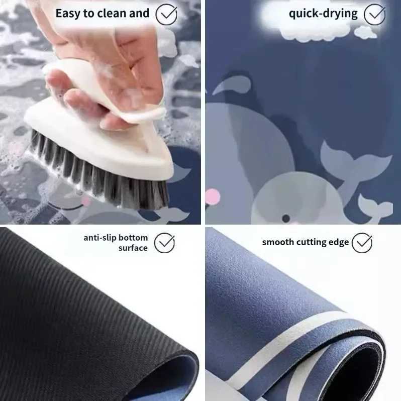 Bathroom floor mat toilet diatom mud absorbent mat quick-drying non-slip entry door carpet toilet floor mat H251205