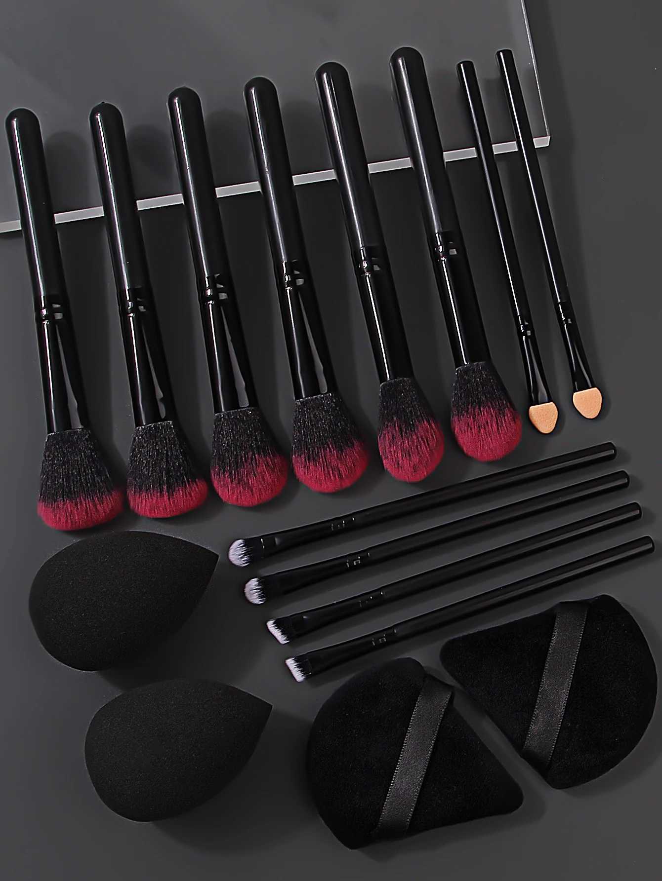 16PCS Blush brush sponge eyeshadow brush eyeliner brush makeup brush set Soft makeup sponge egg powder puffT251205