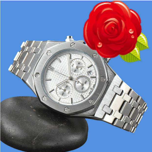 APity mens women Working Automatic Date Men Watches Luxury Fashion Men Full Steel Band Watch Quartz Movement Clock Gold Silver Leisure WristWatches