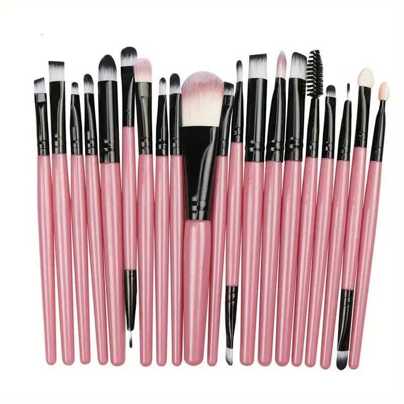 20pcs Professional Makeup Brush Set - Soft Synthetic Bristles for Foundation Eyeshadow More - Hypoallergenic Nylon HairT251205
