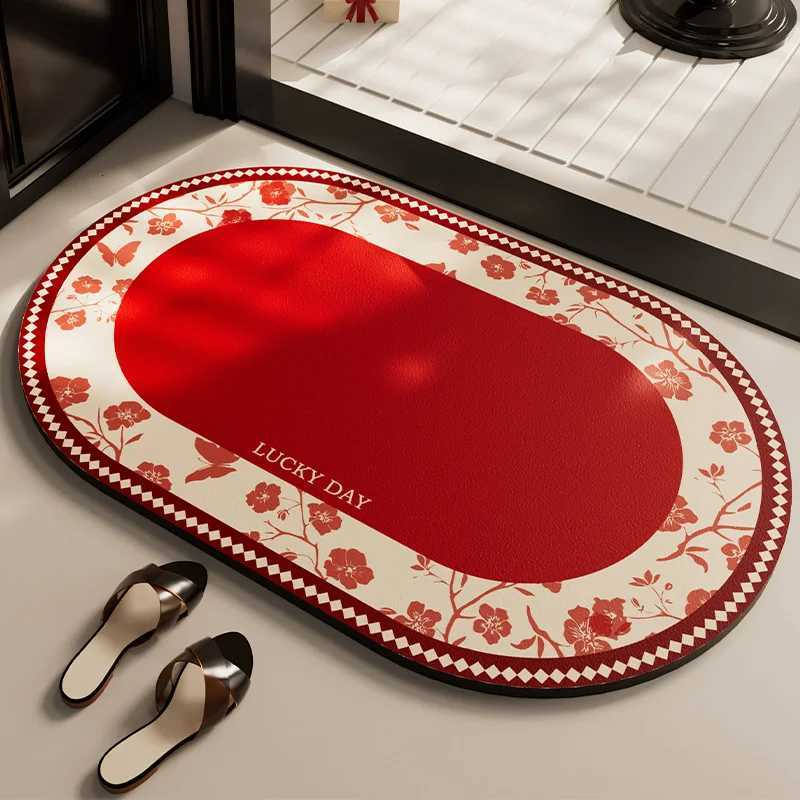 Bathroom absorbent diatom mud toilet non-slip doormat toilet floor mat toilet carpet H251205