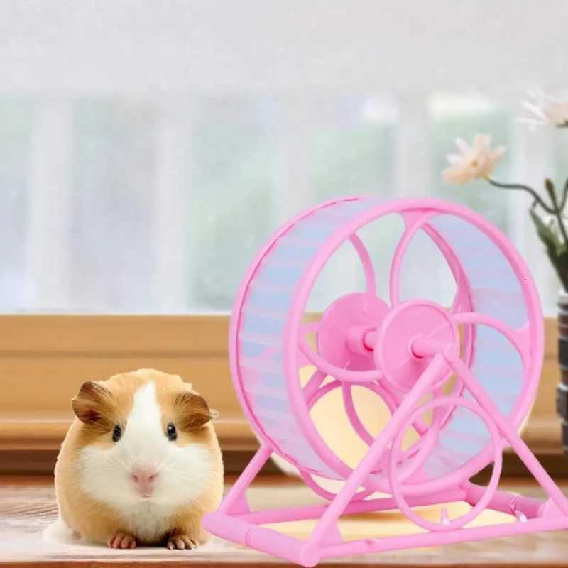 Hamster Running Wheel Guinea Pig Exercise Toy Small Pet Cage Accessory with Triangle Stand Ultra Quiet Hamster Cage Accessories M251205