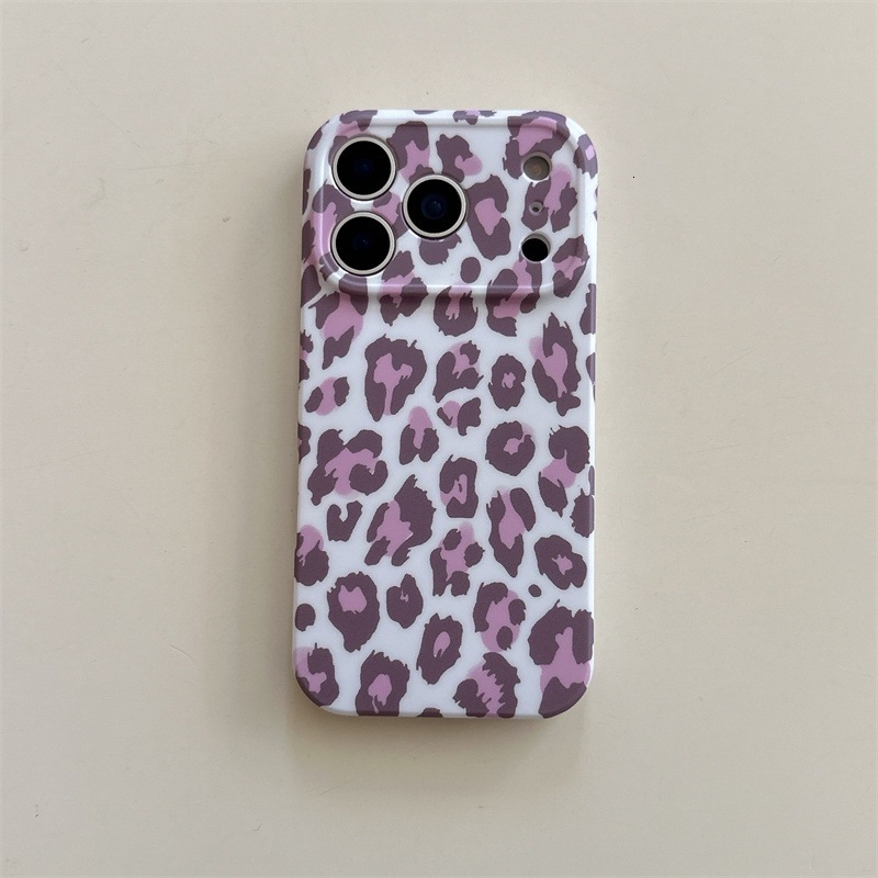 INS Korean Style Leopard Print for iPhone 17 Max Apple 16 Phone Case 15 Pro Matte IMD Girl 14P