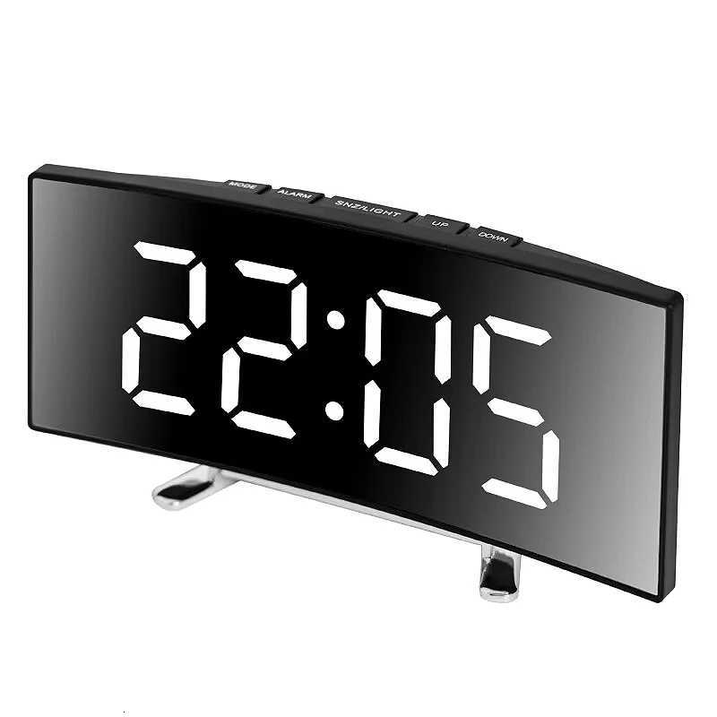 Latest Digital Clock LED Alarm Clock Bedroom Electronic Desktop Clock With Temperature Display Adjustable Brightness 12/24 Hours M251205 - view 4