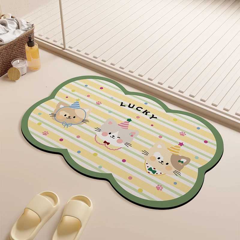VIKAMA Bathroom Floor Mat - Toilet Entrance Silicone Clay Super Absorbent Quick-Drying Anti-Slip Anti-Fall Home Decoration H251205