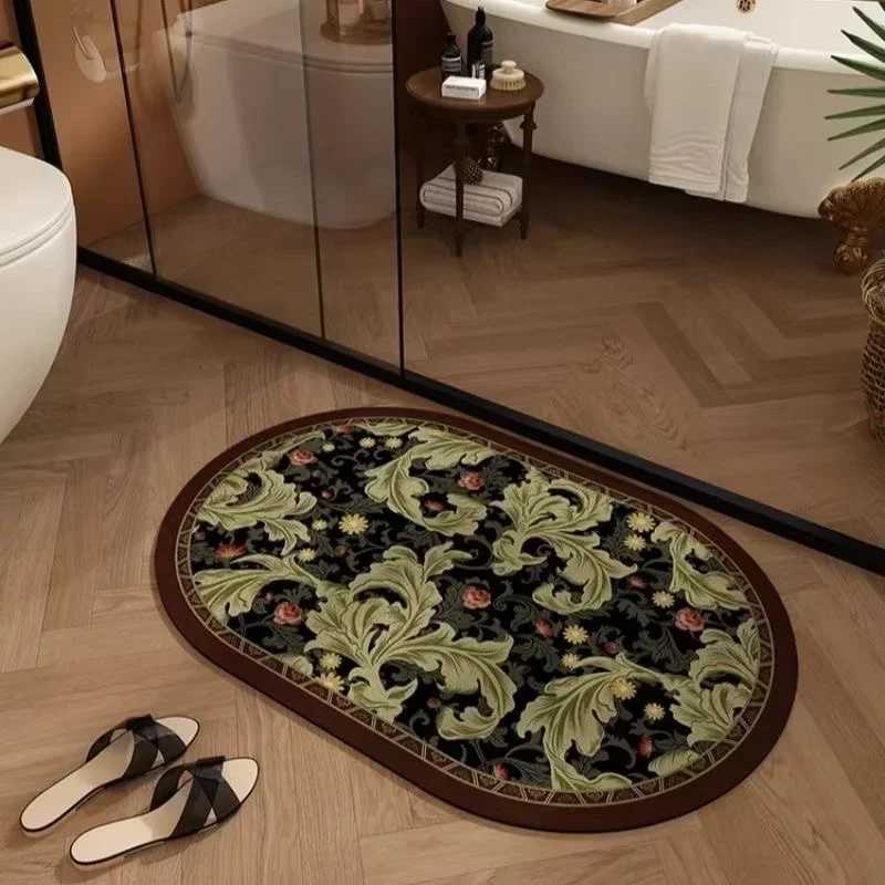 Super Absorbent Bathroom Mat Non-Slip Diatom Mud Toilet Pad Quick-Drying Floor Mat Home Bath Mat Shower Rug H251205