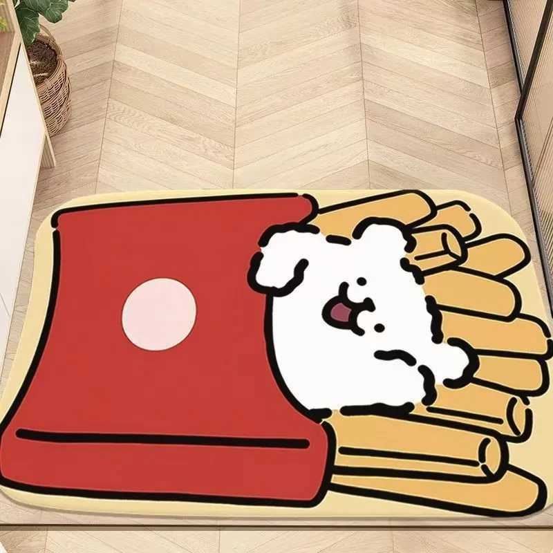VIKAMA Cartoon Crystal Velvet Floor Mat - Easy to Absorb Water and Clean Cute Puppy Rug Washable for Home Decoration H251205