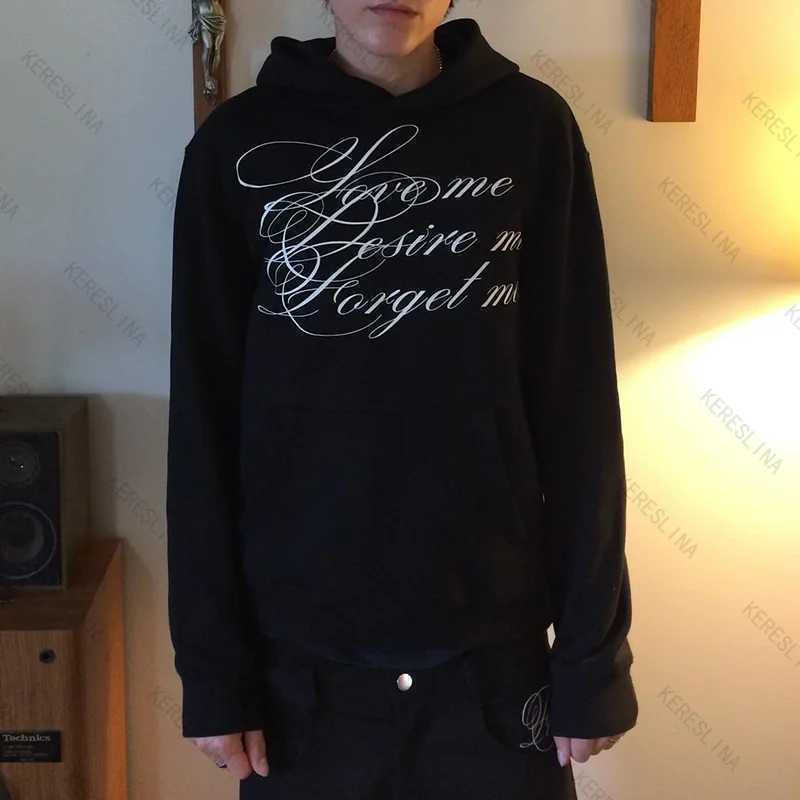 Fashionable and versatile letter printed pullover hoodie autumn and winter high strt leisure classic and versatile hoodie emo X251205