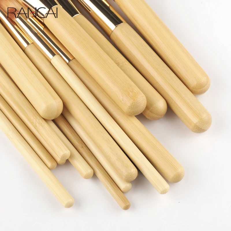 18 PCS Makeup Brushes Sets Bamboo Cosmetic Eyeshadow Foundation Powder Blush Eye Make Up Brush Blending Beauty Tools KitsT251205