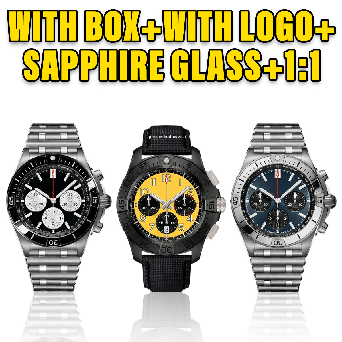 Breitlnglies Watch Navitime Designer Elegant Mens Timepiece Watch Man High Quality Chronograph Leather Bands Watch Movement Automatic Quartz Watch With Box bcec