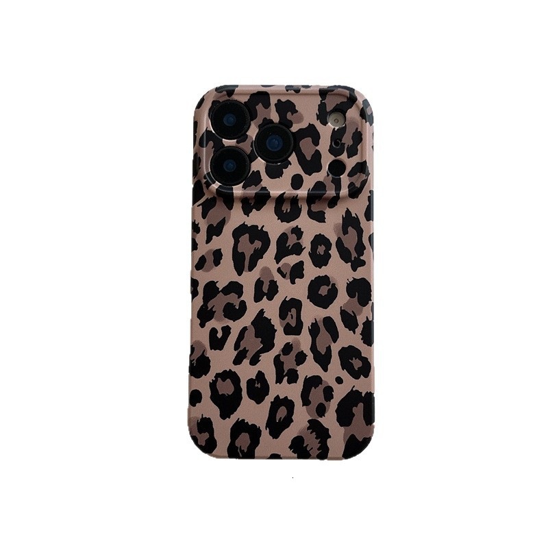 INS Korean Style Leopard Print for iPhone 17 Max Apple 16 Phone Case 15 Pro Matte IMD Girl 14P