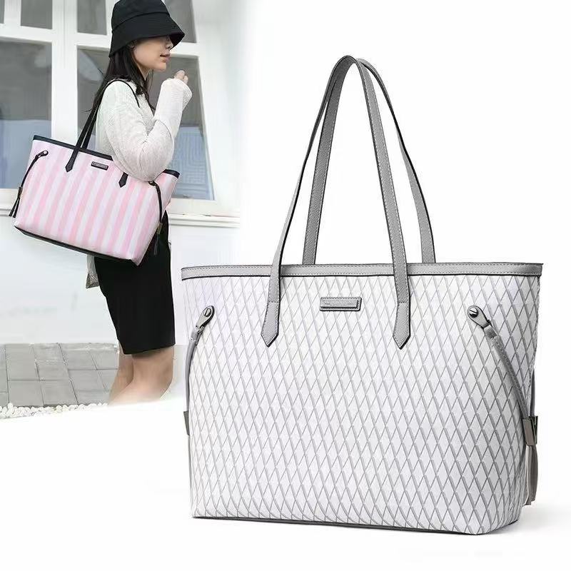 Fashion V Women's Handbag Shoulder Travel Portable Large Capacity Shopping Tote Casual Canvas Bag