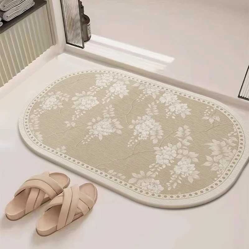 French diatom mud suction quick drying toilet floor mat toilet mat H251205