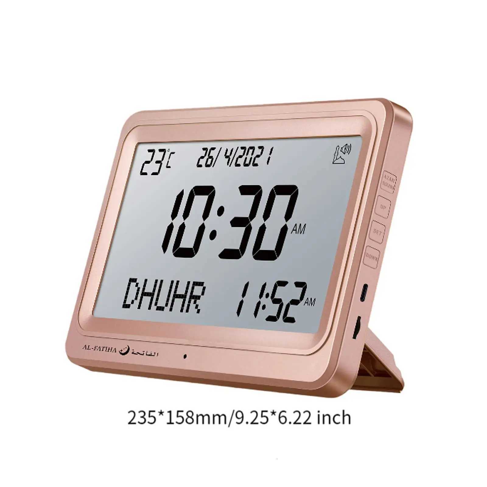 Azan Alarm Clock Islamic Temperature Decoration Muslim Prayer Clock Table Clock for Home Desk Party Living Room Fathers Day M251205 - view 7