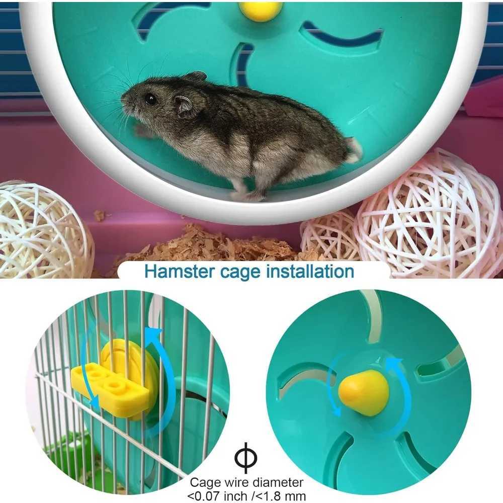 Hamster Silent Wheel Super-Silent Small Animal Exercise Wheel Accessories Quiet Hamster Running Wheels with Adjustable Stand M251205