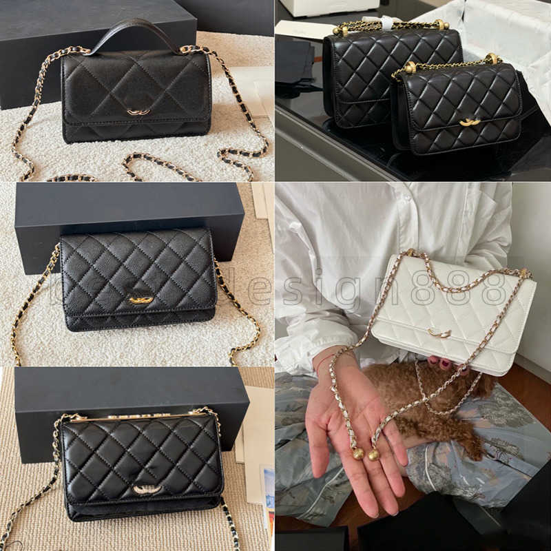 Evening Bags TOP Luxury Designer Fashion Caviar Leather Shoulder CC Bag Women Real Leather Flap Crossbody Bags Handbag Wallet Classic Purse Chain WOC Grain Calfskin