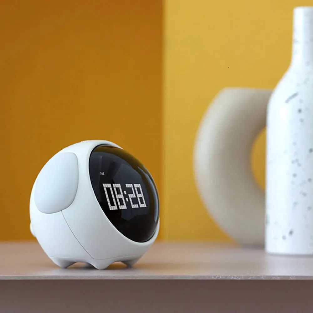 Led Awakening Light Cute Alarm Clock Electronic Watch Desk Digital Moment Bedroom Decoration Table And Accessory Smart Hour M251205 - view 6
