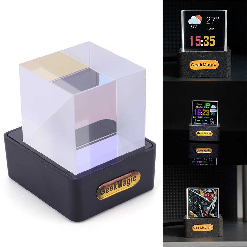 GeekMagic GIFTV Crystal Cube Holographic Mini Electric Digital Clock Desktop Smart Weather Station DIY Animations Photo Display M251205 - view 5