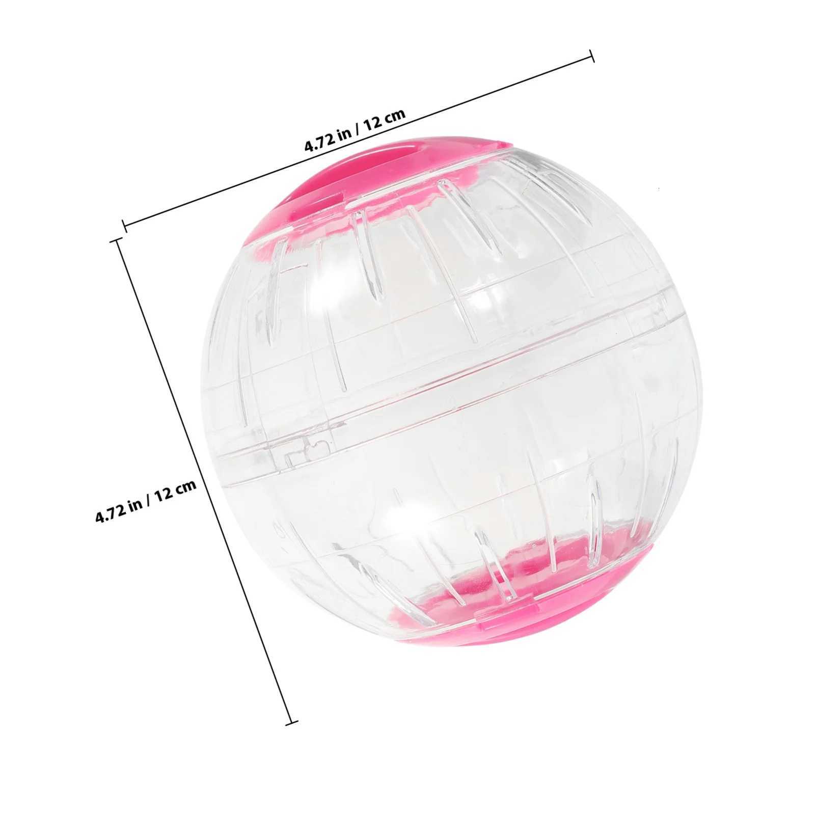 Small Transparent Hamster Exercise Ball Pink Mini Pet Plastic Exercise Ball for Hamsters Gerbils Safe Healthy Activity M251205