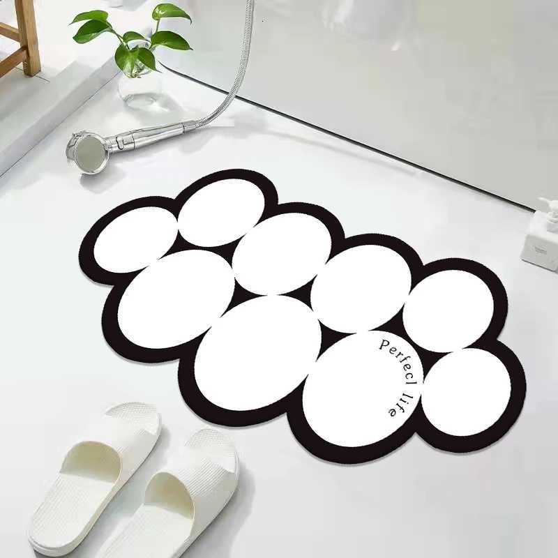 New bathroom absorbent non-slip floor mat household toilet door foot pad diatom mud quick-drying non-slip carpet H251205