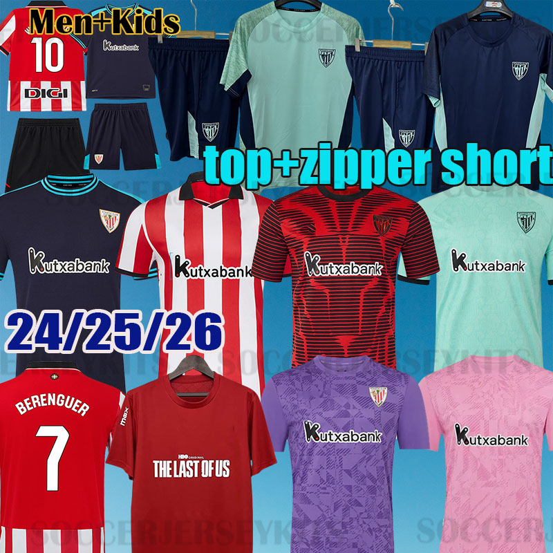 2026 Athletic camiseta BilbaoS Soccer Jerseys WILLIAMS O.SANCET retro 84 95 97 98 99 01 03 08 11 12 GURUZETA DE MARCOS 24 25 26 Men Kids Kit Football Shirts gk