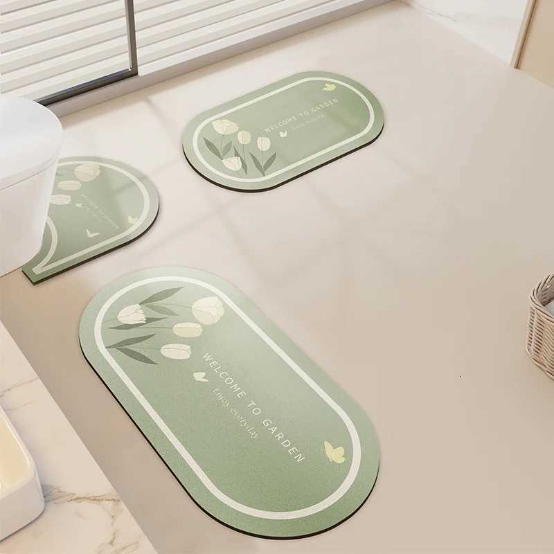 VIKAMA 3-Piece Waterproof Floor Mat for Bathroom Anti-Slip Floor Mat for Toilet Area Bathroom Floor Rug for Home Decoration H251205