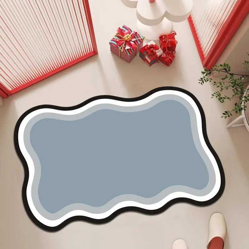 Diatom mud bathroom absorbent floor mat toilet toilet door non-slip mat floor mat foot mat leave-in carpet H251205
