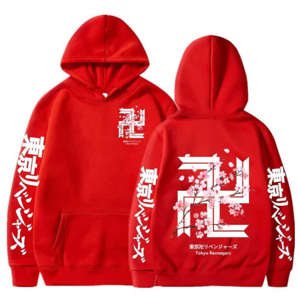 Japan Anime Tokyo Revengers Cherry Blossom Graphics Hoodies Tokyo Gang Sweatshirts Cozy Tops Pullovers Unisex Clothes TopsXJ251205