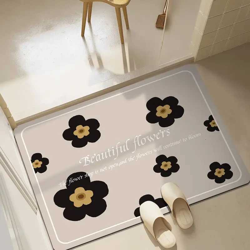 Bathroom absorbent floor mat diatom mud non-slip absorbent quick-drying foot mat H251205