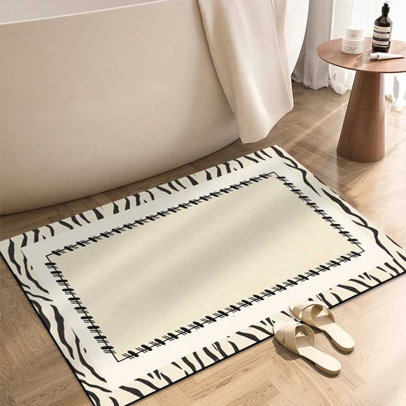 Diatomaceous Earth Bath Mat Bathroom Super Absorbent Bathroom Rugs Anti Slip Quick Dry Shower Toilet Pad Doormat Washable H251205