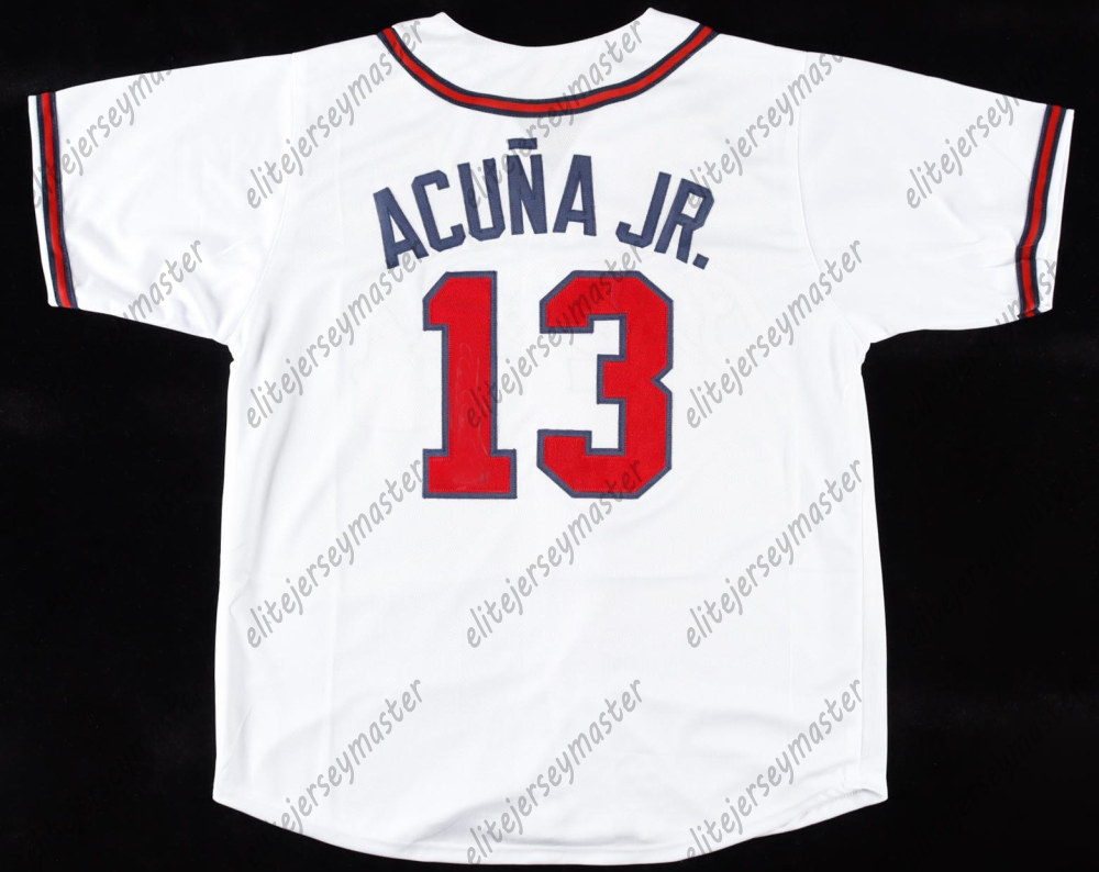 Ronald Acuna Jr. 13 Chipper Jones 10 Matt Olson 28 Austin Riley 27 Michael Harris Il 23 Murphy Personalized Customized Baseball Jerseys Custom Any Num