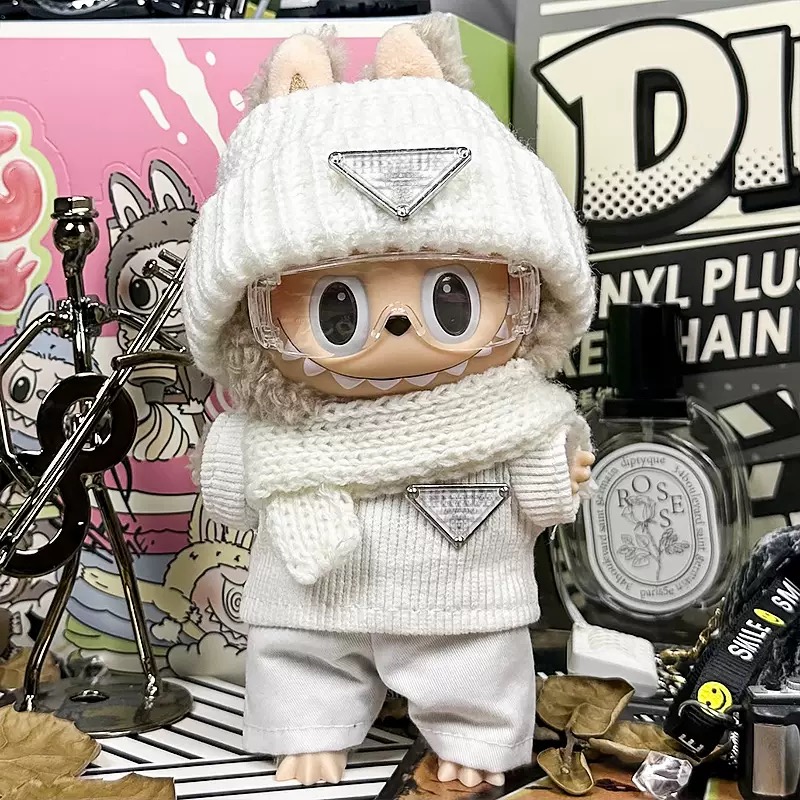 Designer Labubu Doll Outfit 17cm Only Clothes Advanced Design Customization Heartbeat Gorgeous Bags Dresses Accessories labubu doll clothes